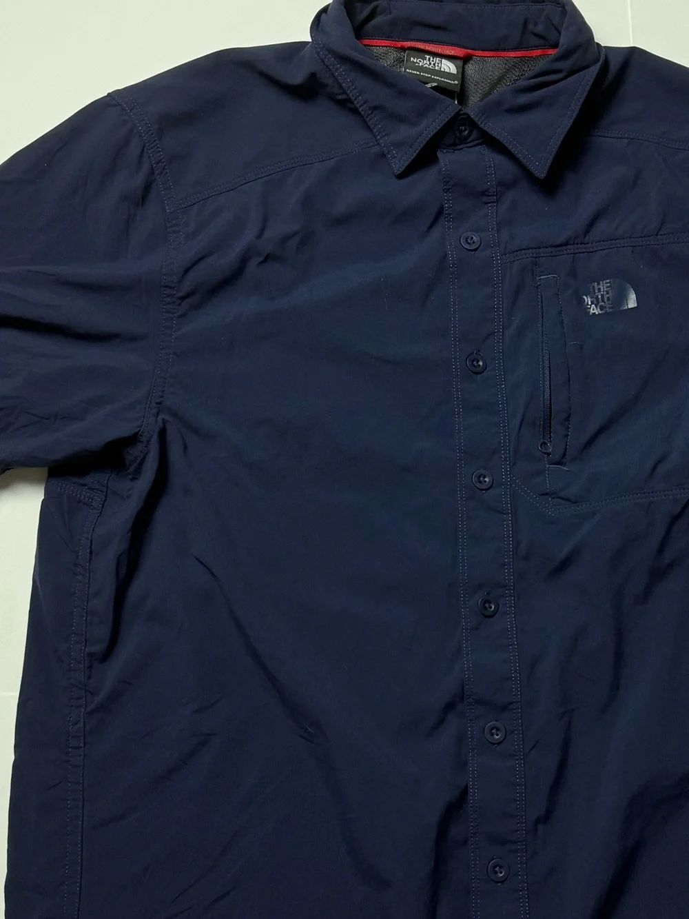 The North Face Men’s Navy Short-Sleeve Button-Down Shirt